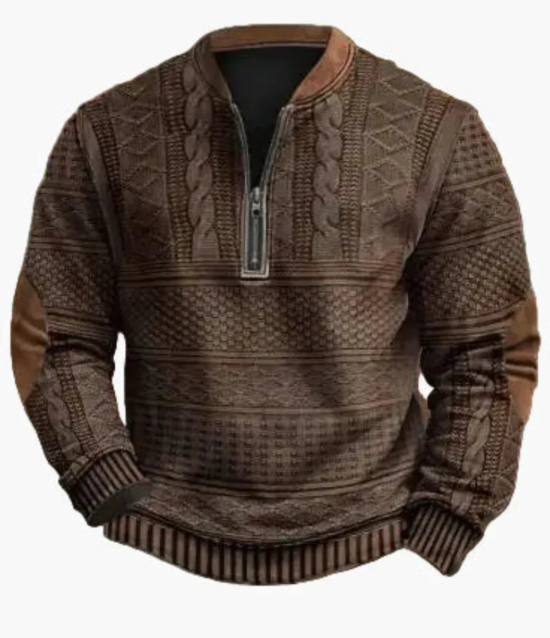 Pull-over pour homme, chaud, moderne, col montant