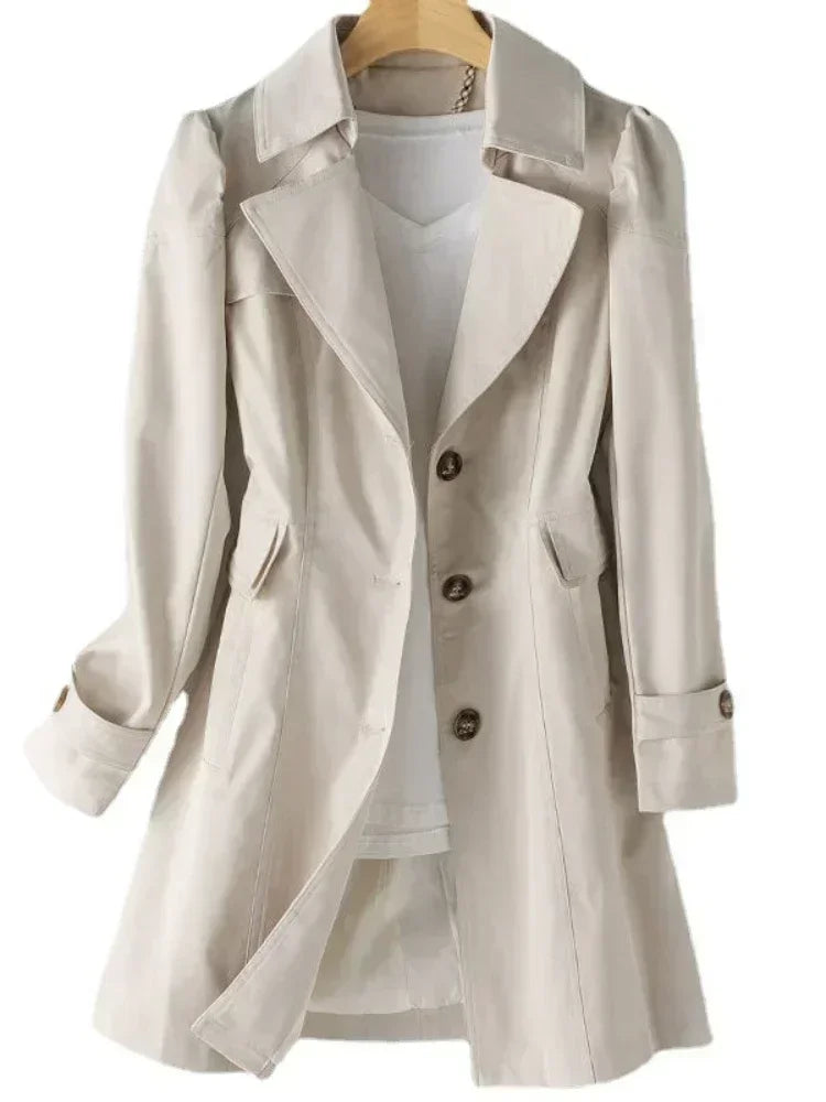 Trench-coat stylé Décontracté Coupe-vent