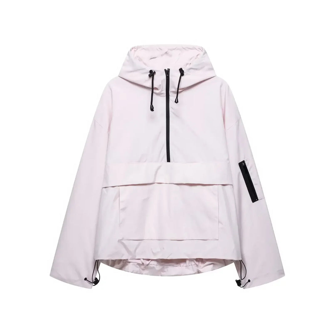 Veste de ski femme élégante à capuche, veste d&