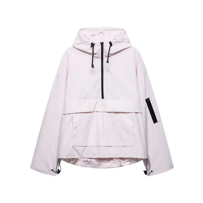 Veste de ski femme élégante à capuche, veste d'hiver