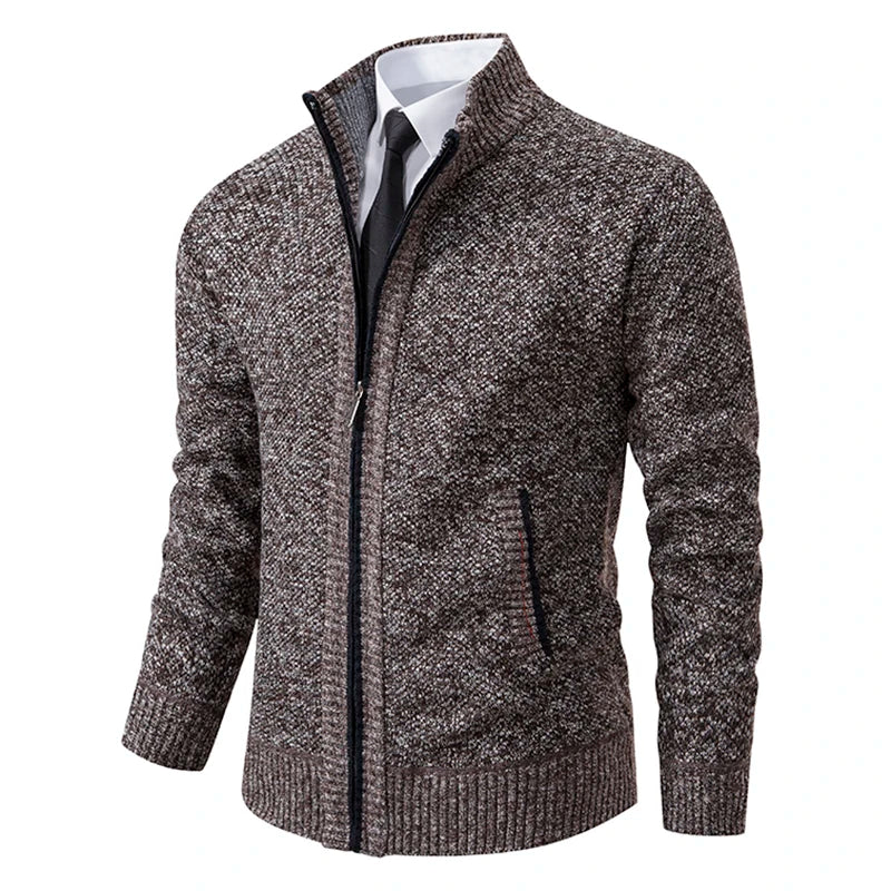 Gilet homme zippé moderne col montant