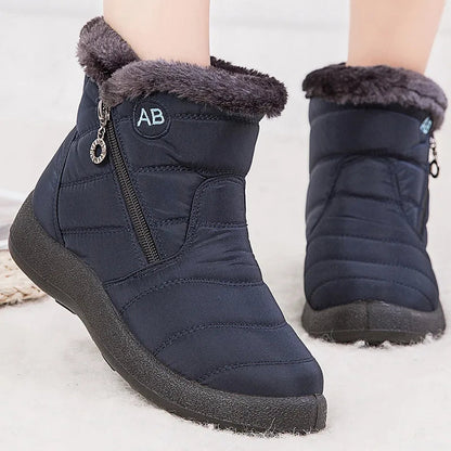 Bottes de neige chaudes Hauteur cheville Imperméables Doublure en peluche