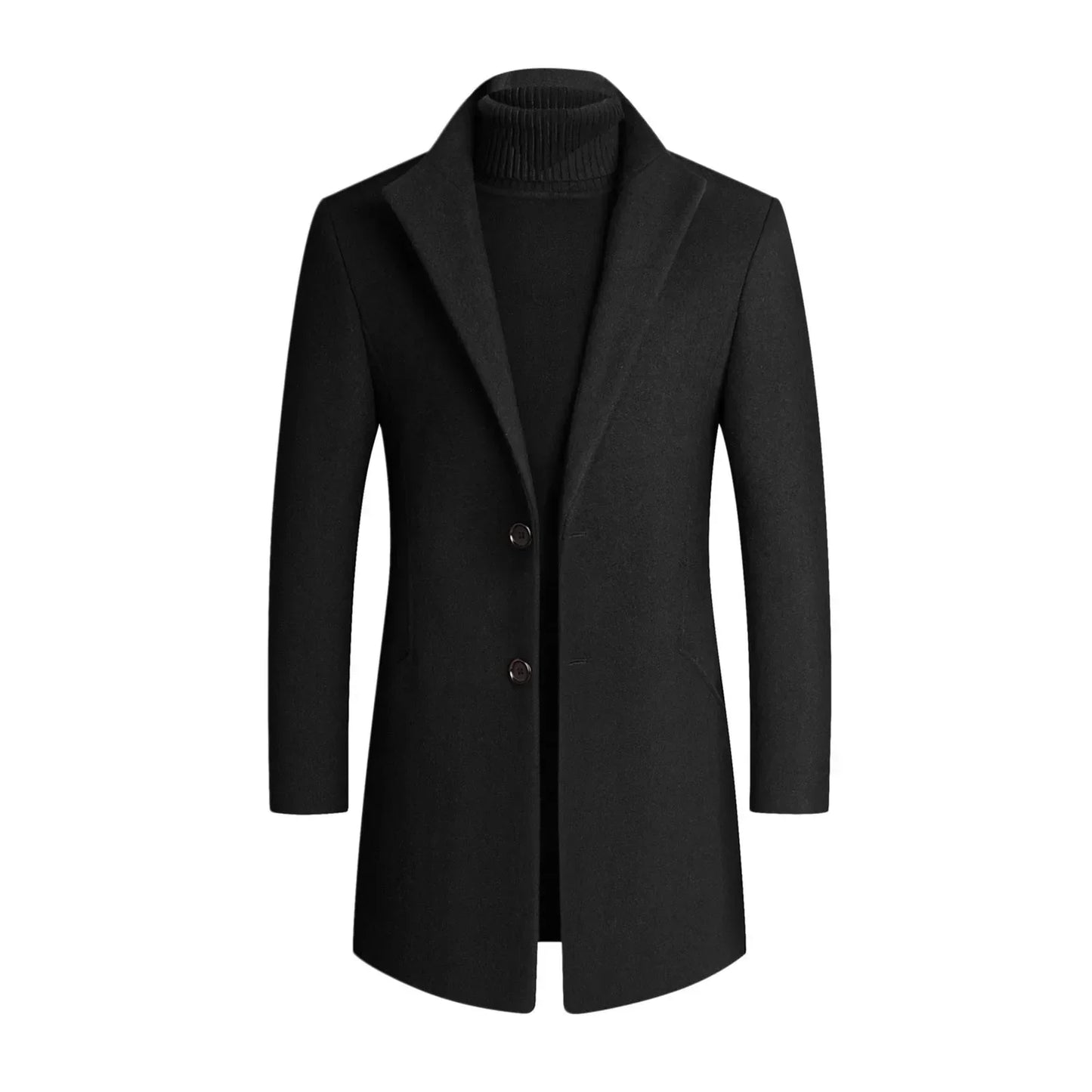 Manteau classique en laine pour femme