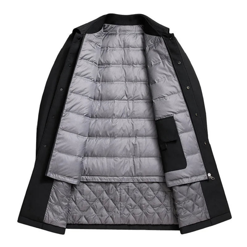 Wasserdichte Winterjacke mit verdecktem Reißverschluss - IdealeKleiden