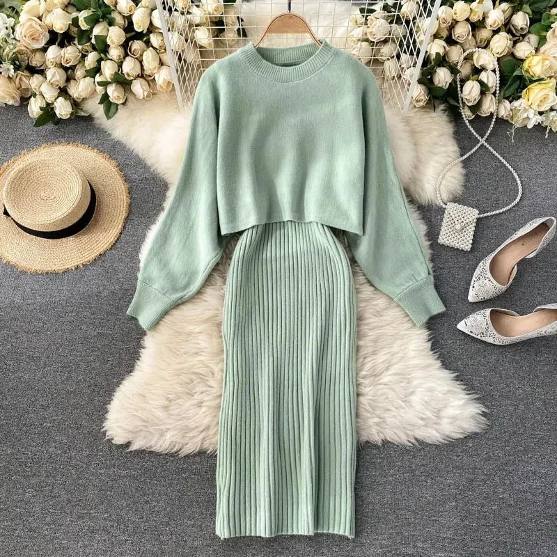 Ensemble écharpe tricotée douce pour femme