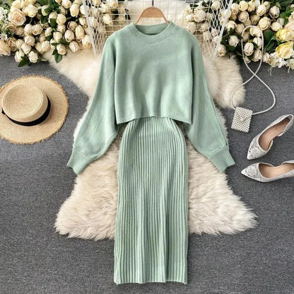 Ensemble écharpe tricotée douce pour femme