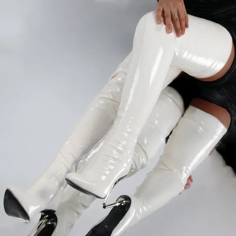 Bottes à talons hauts et bout pointu pour femmes