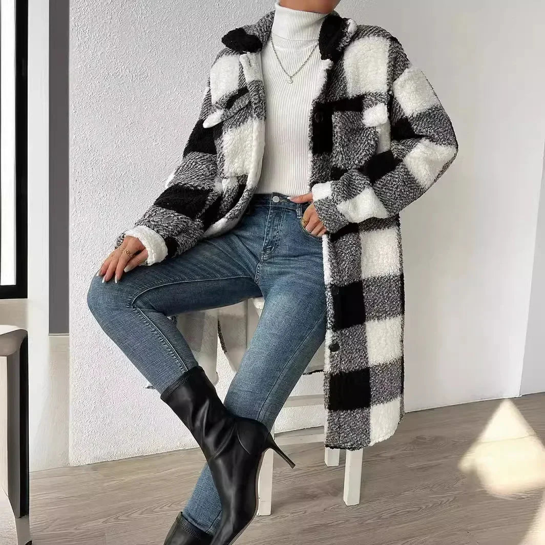 Veste à carreaux moderne pour homme