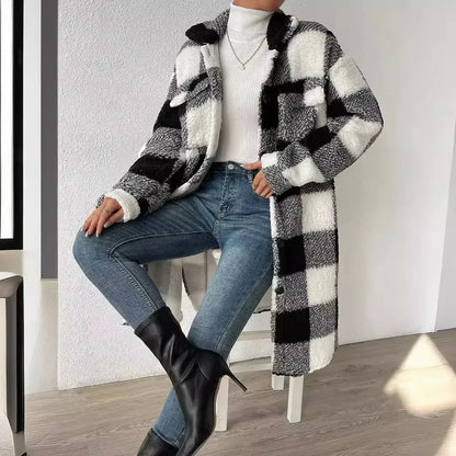 Veste à carreaux moderne pour homme