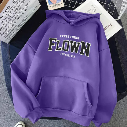 Sweat-shirt à capuche stylé avec imprimé tendance pour femme