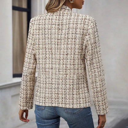 Stylische Damenblazer Lange Ärmel Modern - IdealeKleiden