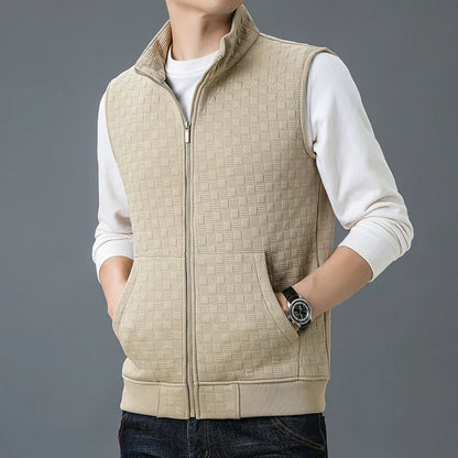 Gilet Homme Sans Manches Moderne Fermeture Éclair