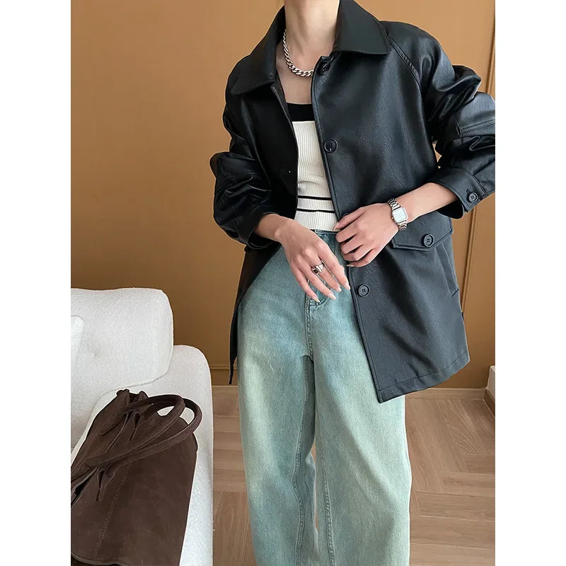 Veste en cuir Courageuse Surmontez vos peurs