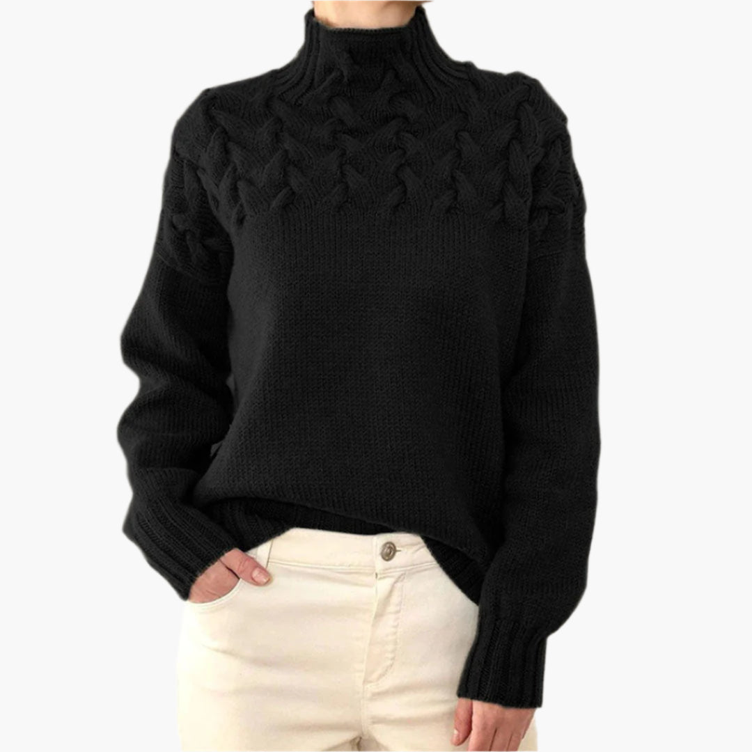 Pull en maille élégant Hiver Motif torsadé
