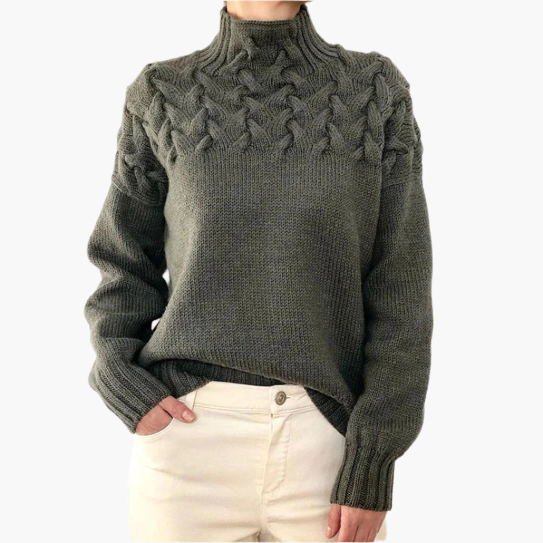 Pull en maille élégant Hiver Motif torsadé