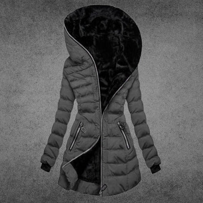 Damen Kapuzenjacke Sportlich Reißverschluss - IdealeKleiden