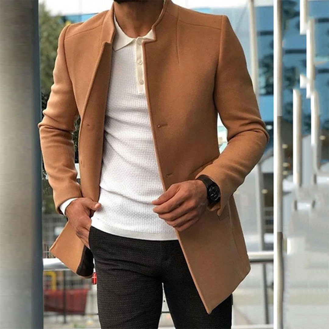 Herren Übergangsjacke Frühling Knöpfe - IdealeKleiden