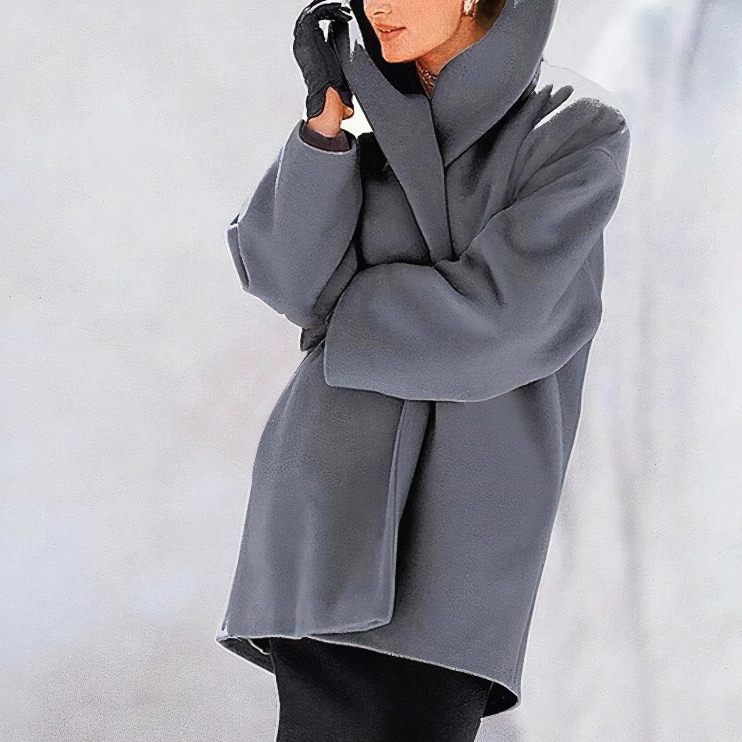 Parka d'hiver chaud à capuche mi-long pour femme