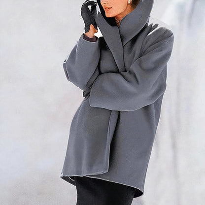 Parka d'hiver chaud à capuche mi-long pour femme