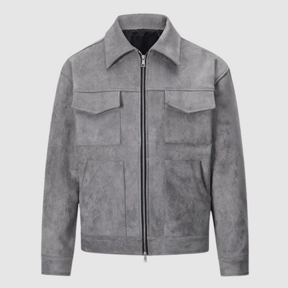 Veste en cuir élégante Coupe classique