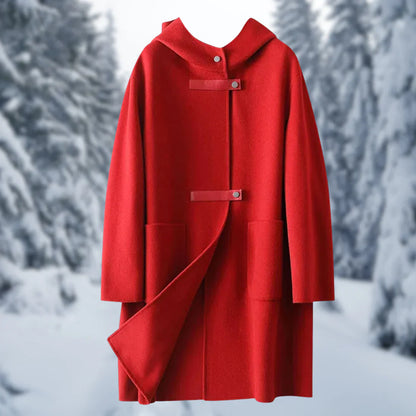Veste élégante pour femme cachemire chaud capuche