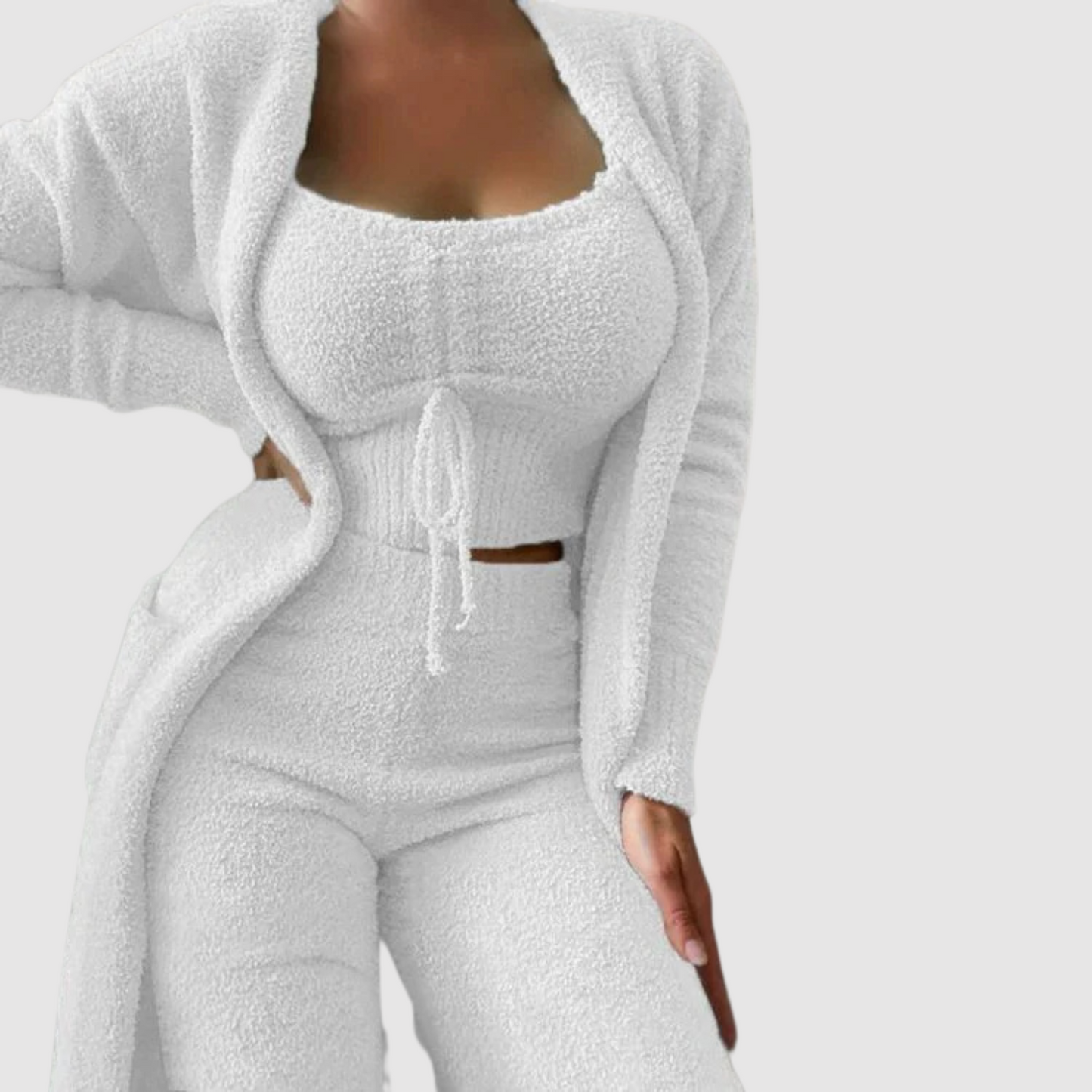 Pyjama Femme Ensemble 3 Pièces Confort