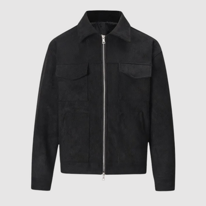 Veste en cuir élégante Coupe classique
