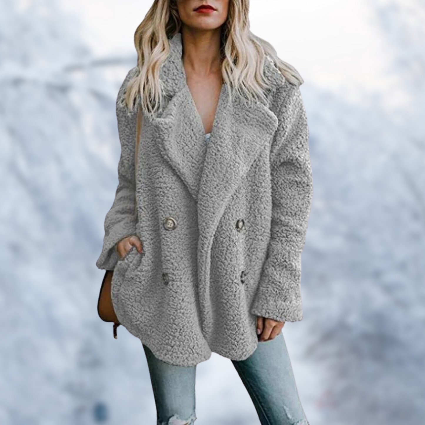 Manteau d'hiver chaud pour femme, veste en fourrure