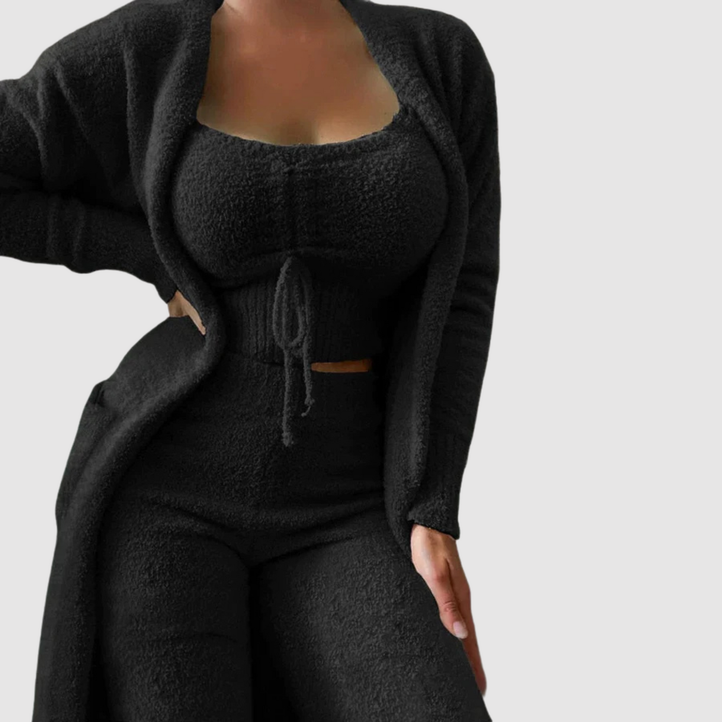 Pyjama Femme Ensemble 3 Pièces Confort