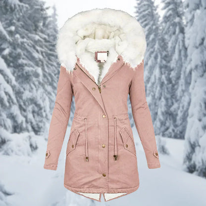 Manteau long élégant d'hiver pour femme