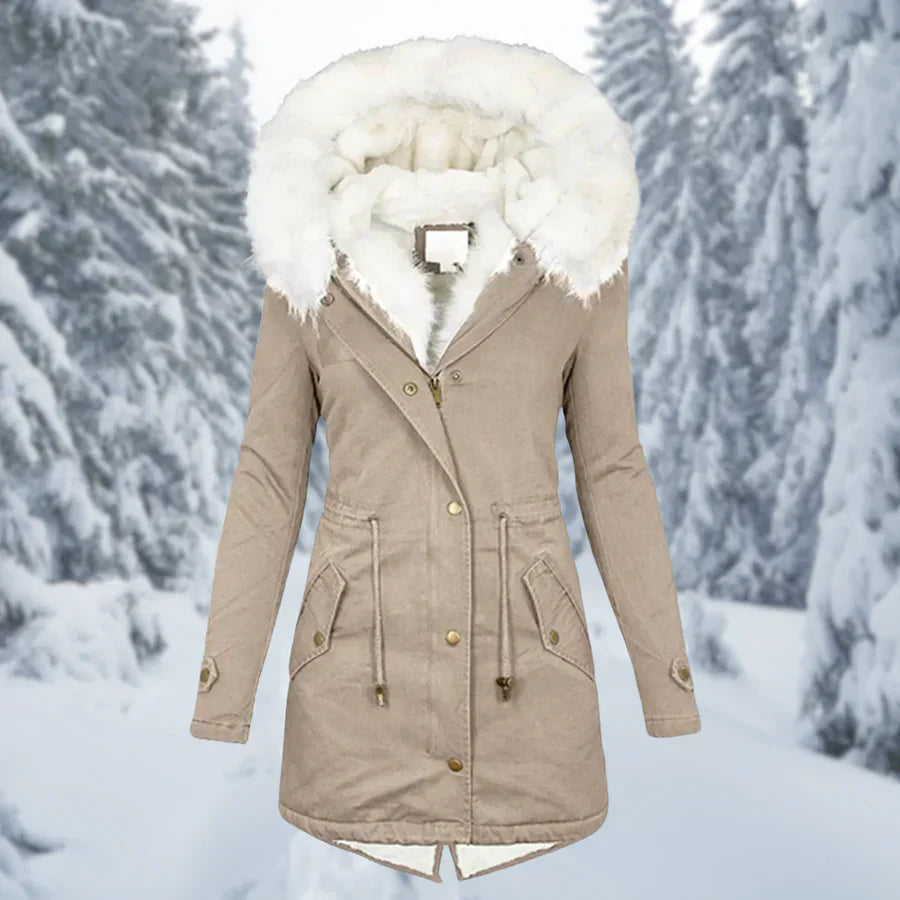 Manteau long élégant d'hiver pour femme