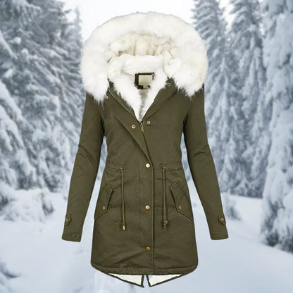 Manteau long élégant d'hiver pour femme