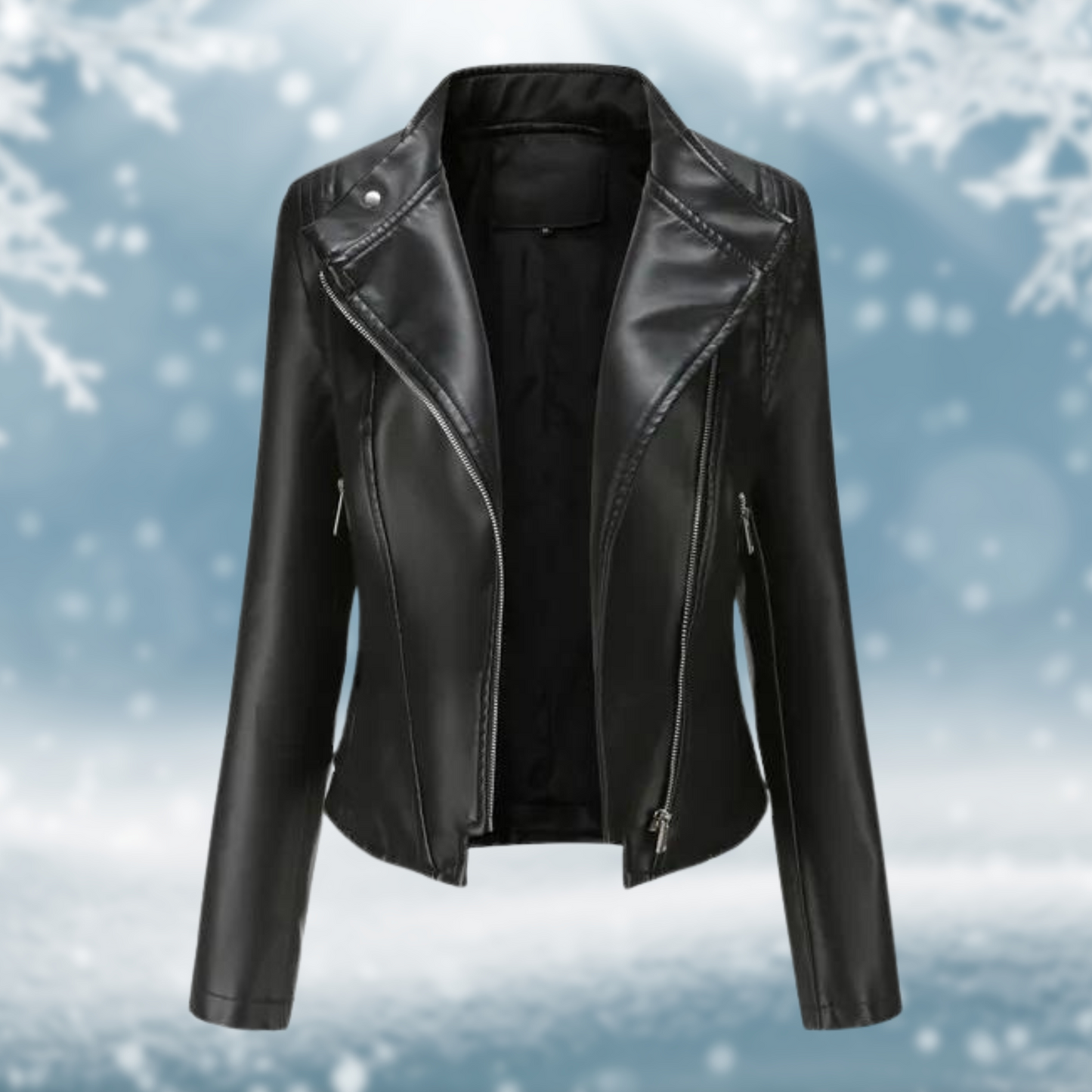 Veste en cuir vegan élégante pour femme