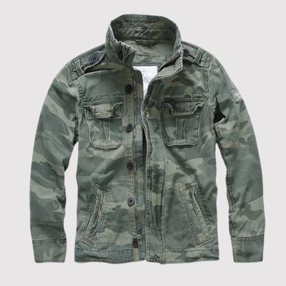 Veste en jean stylée design rétro multi-poches