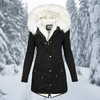 Manteau long élégant d'hiver pour femme
