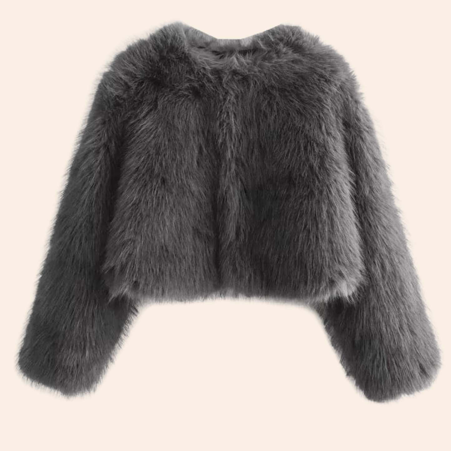 Manteau en fausse fourrure court modèle hiver