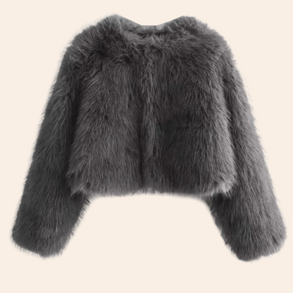 Manteau en fausse fourrure court modèle hiver