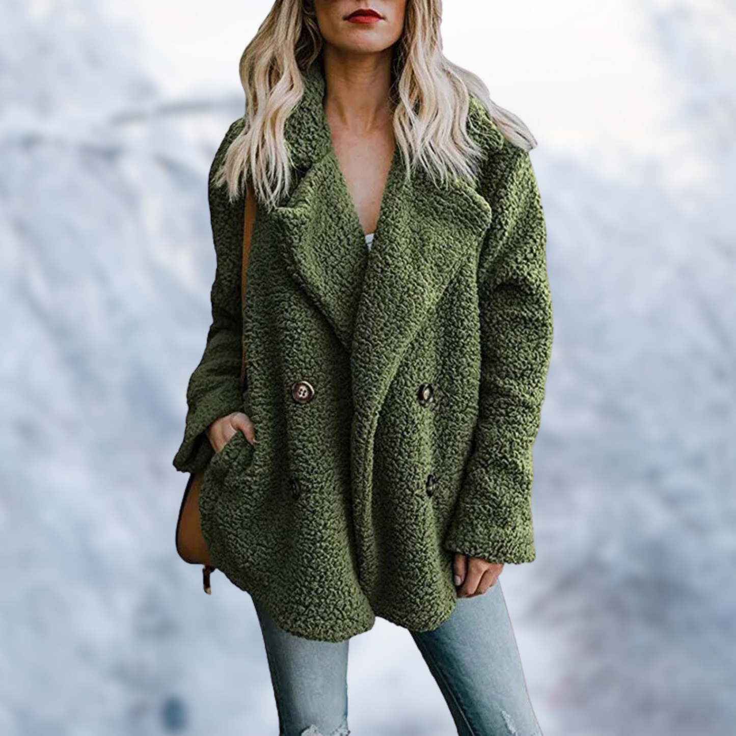 Manteau d'hiver chaud pour femme, veste en fourrure