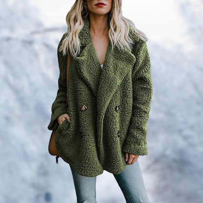 Manteau d'hiver chaud pour femme, veste en fourrure