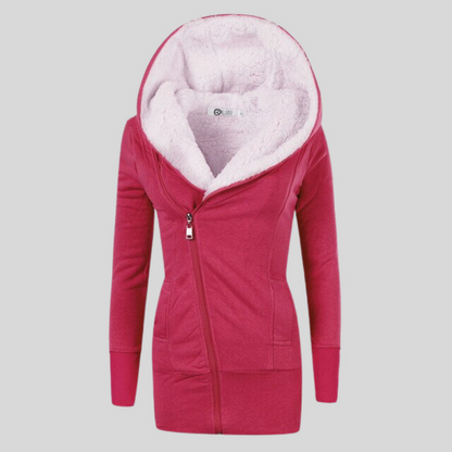 Veste d'hiver femme capuche fermeture rapide