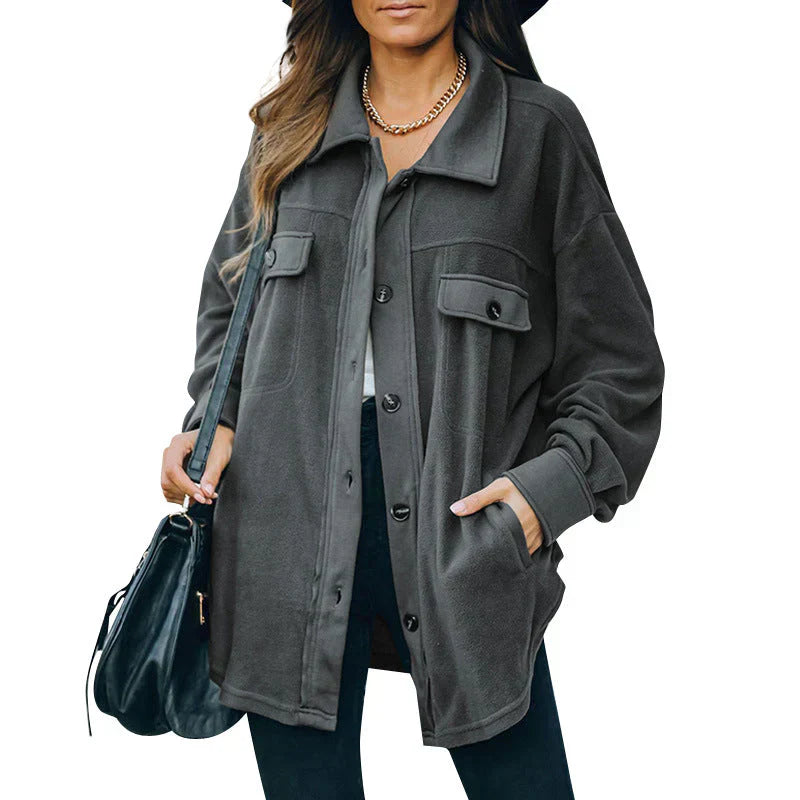 Veste polaire chaude boutonnée