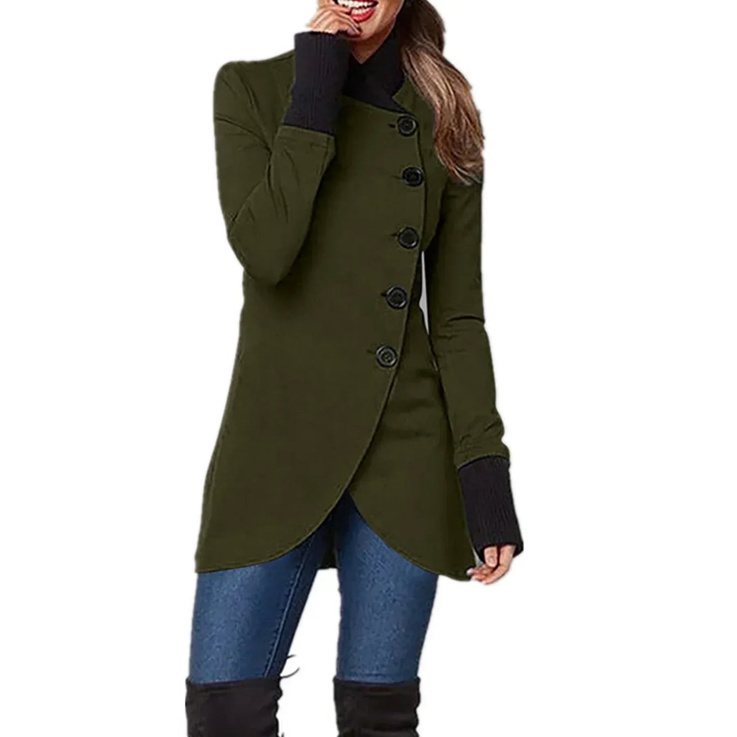 Veste féminine stylée à boutons moderne