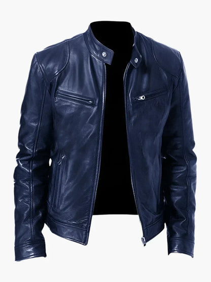 Blouson en cuir style motard intemporel et élégant