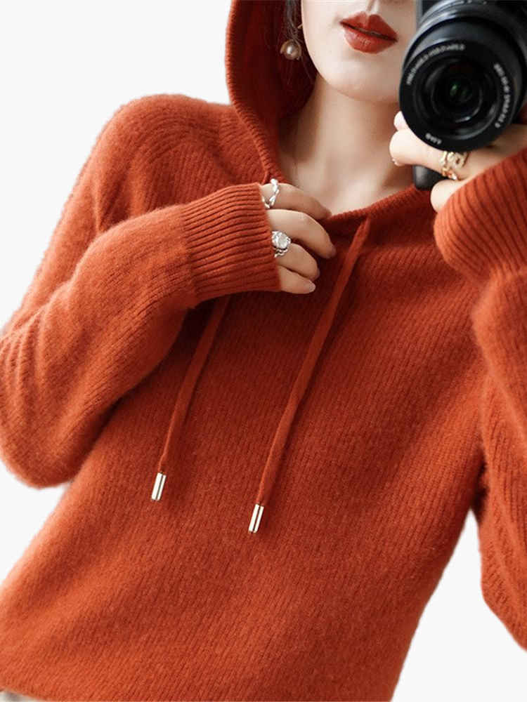 Cardigan doux à capuche - Sweat-shirt à capuche confortable pour femme