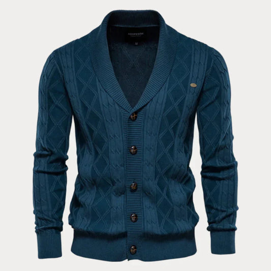 Herren Strickjacke Warm Bequem Knöpfe - IdealeKleiden