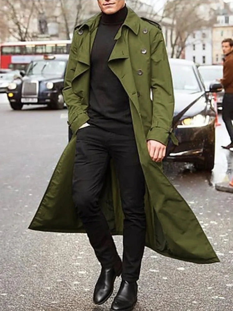 Herren Trenchcoat Elegant Winter - IdealeKleiden