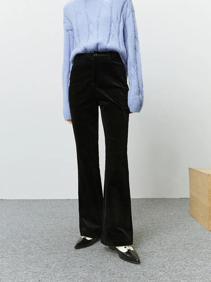 Pantalons en velours côtelé élégants pour femmes