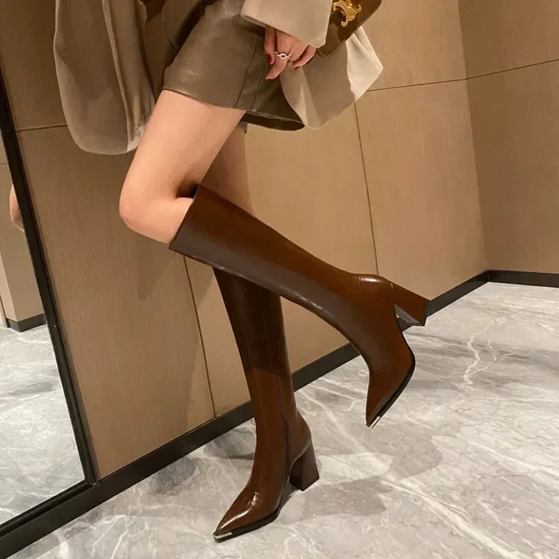 Modische Stiefel Damen Hoch - IdealeKleiden