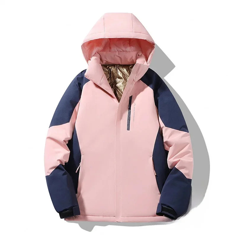 Veste de ski color-block chaude d'hiver pour femme