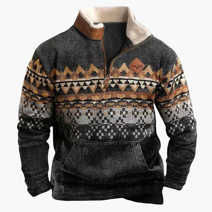 Pull Western stylé motif aztèque